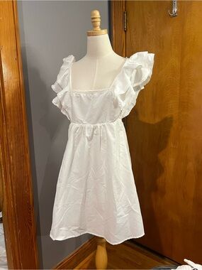 Lulu's Marvelous Time White Ruffled Mini Dress